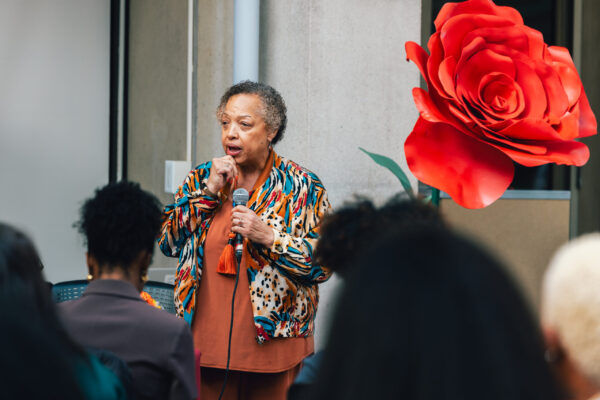 Vernice Miller-Travis delivers her opening remarks to the audience.